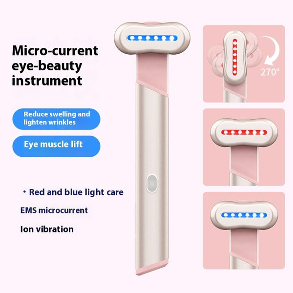 4-Color Electric Eye Massager – Red & Blue Light Therapy with Warmth