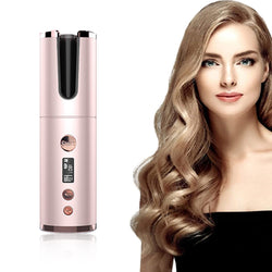 Cordless Automatic Hair Curler – Wireless Rechargeable Ceramic Curling Iron
