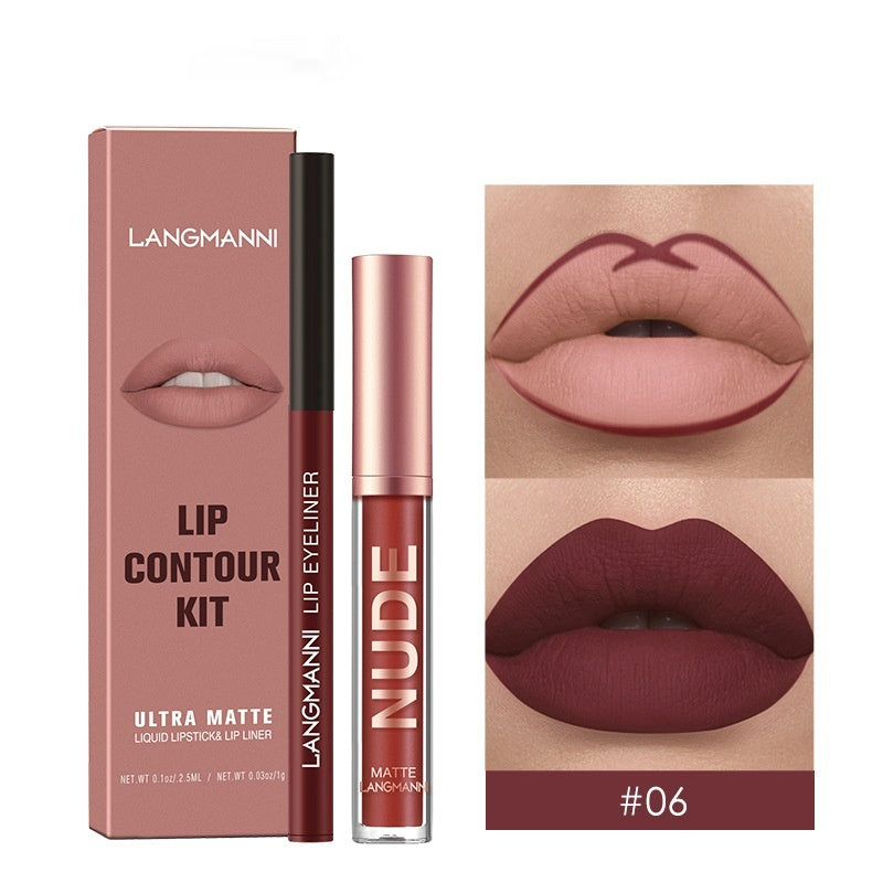 Langmanni Lip Liner-Lipstick Combination – Ultra Chic, Long-lasting Lips