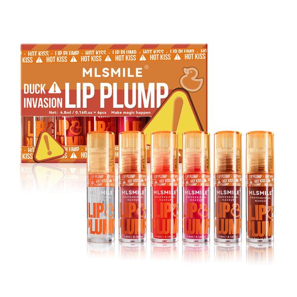 MLSMILE 6-Piece Duckbill Lip Plump Set – Hydrating Liquid Lip Glaze Collection