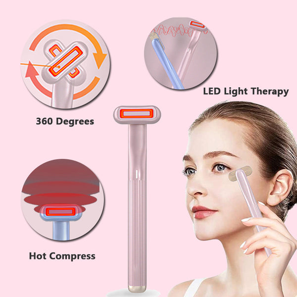 360° Rotary Facial & Eye Therapy Set – Red Light & Microcurrent