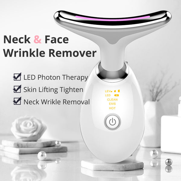 EMS Neck & Face Lifting Massager – Thermal Microcurrent Wrinkle Remover
