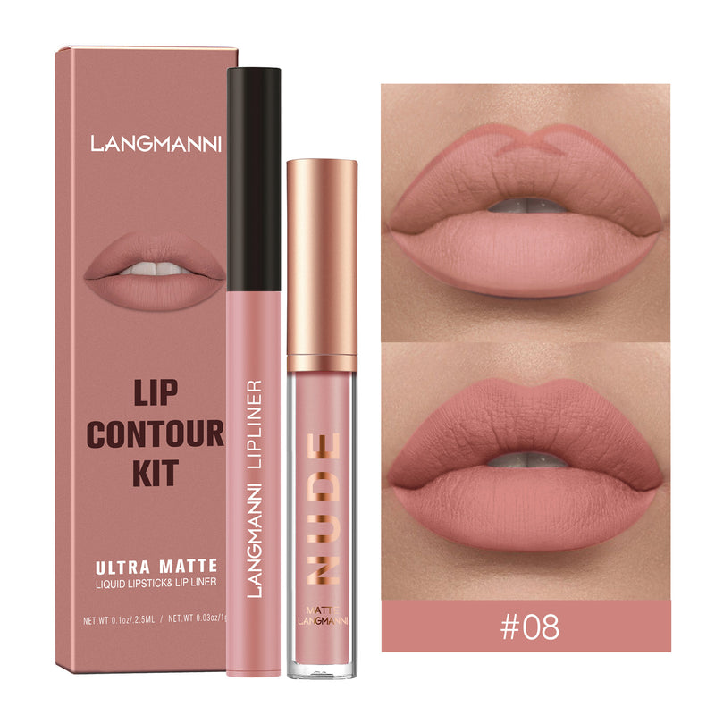 Langmanni Lip Liner-Lipstick Combination – Ultra Chic, Long-lasting Lips