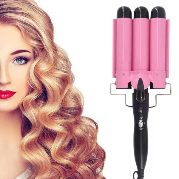 Korean Hair Curler Ripple Three Tube