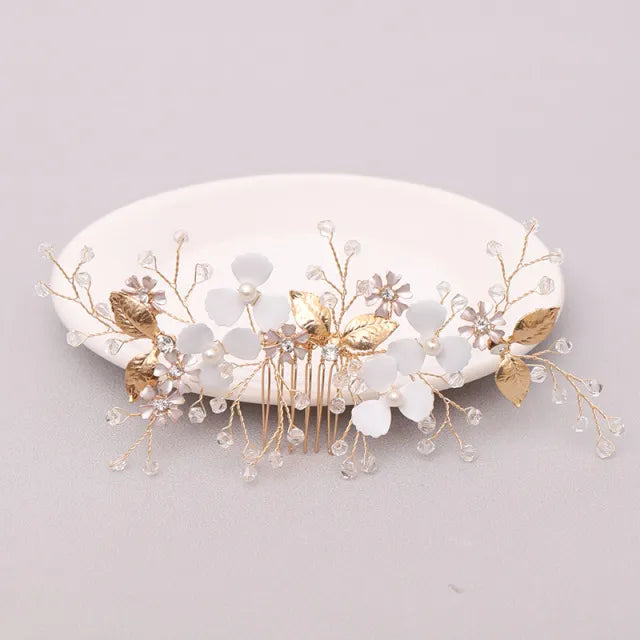 Trendy Handmade Tiara Wedding Hair Comb