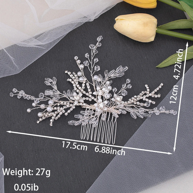 Trendy Handmade Tiara Wedding Hair Comb