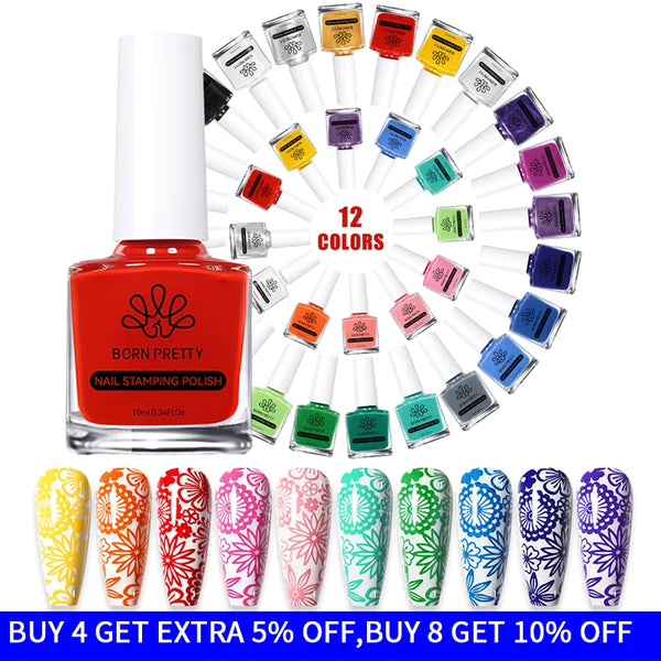 10ml 25 Colors Nail Stamping Polish Nail Art