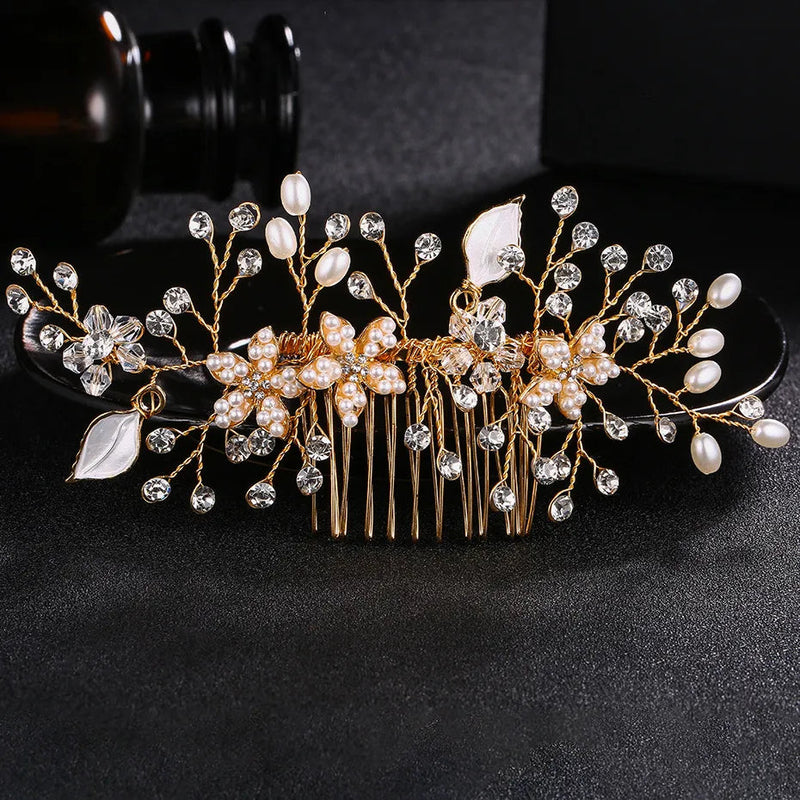 Trendy Handmade Tiara Wedding Hair Comb