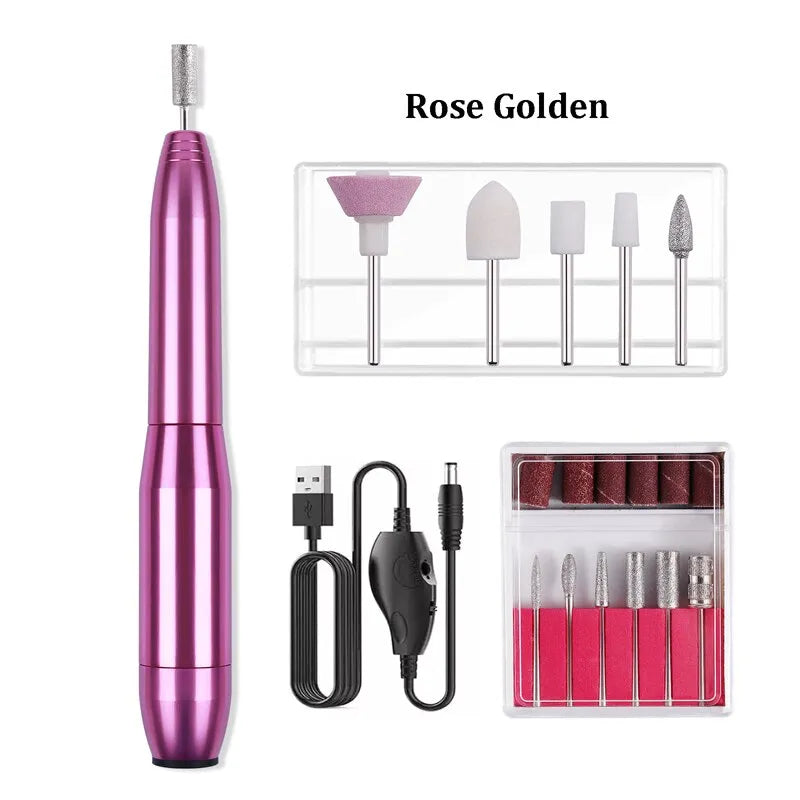 Professional Strong Electric Nail Drill Machine Set