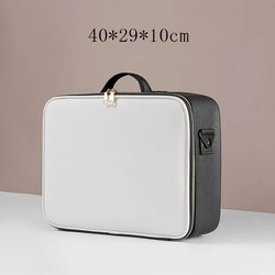 Leather Cosmetic Bag Professional Large Capacity Storage Make up Handbag