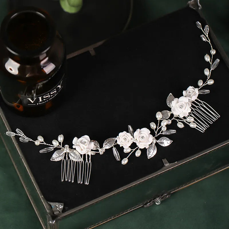 Trendy Handmade Tiara Wedding Hair Comb