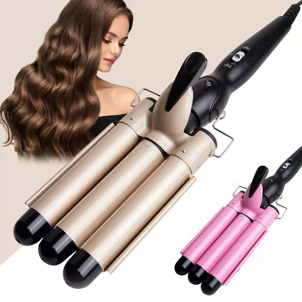 Korean Hair Curler Ripple Three Tube