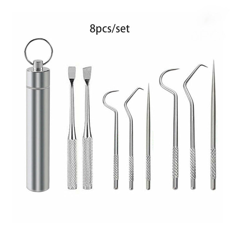 Stainless Steel Toothpick Set Tooth Flossing