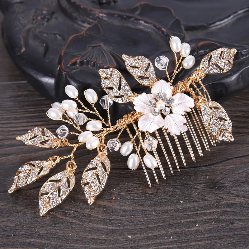 Trendy Handmade Tiara Wedding Hair Comb