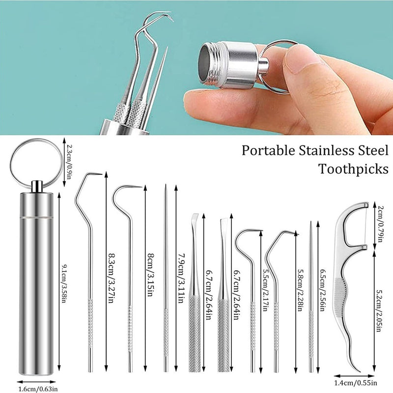 Stainless Steel Reusable Toothpick – Portable Cleaning Tool