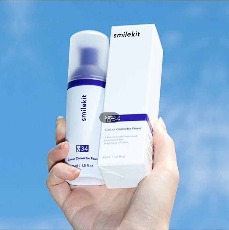 V34 Purple Mousse Foam Toothpaste – Oral Cleaning & Whitening