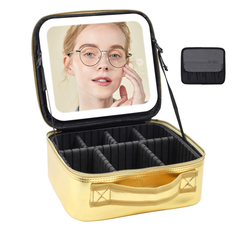 Luxury LED Cosmetic Case – Multifunctional Makeup Storage