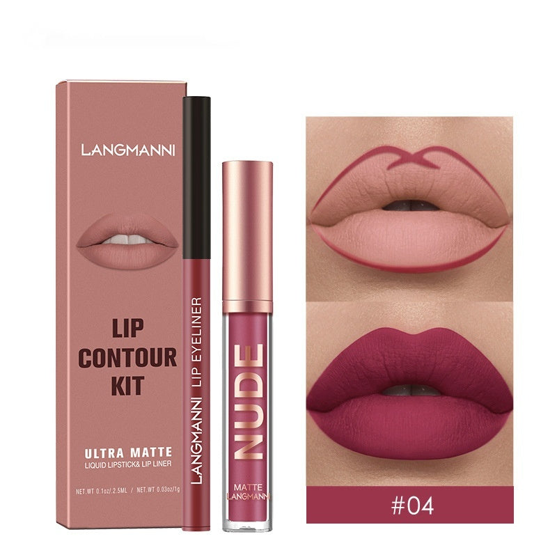 Langmanni Lip Liner-Lipstick Combination – Ultra Chic, Long-lasting Lips