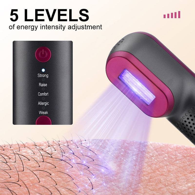 5-Speed IPL Hair Remover – 100k Flashes, Pain-Free Home Laser Device