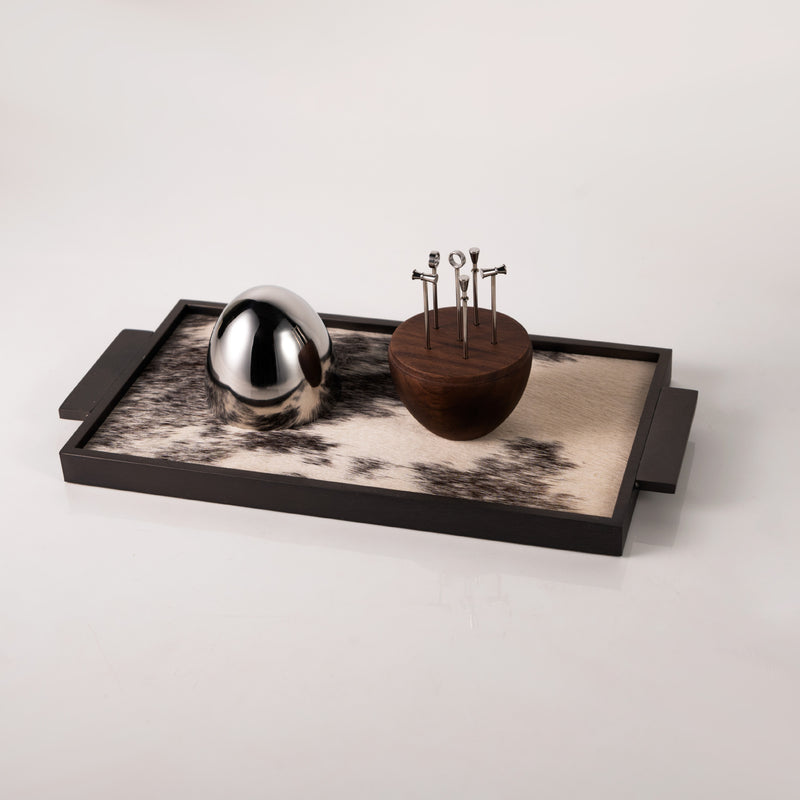 Modern Nordic Creative Walnut Stainless Steel Fruit Toothpick