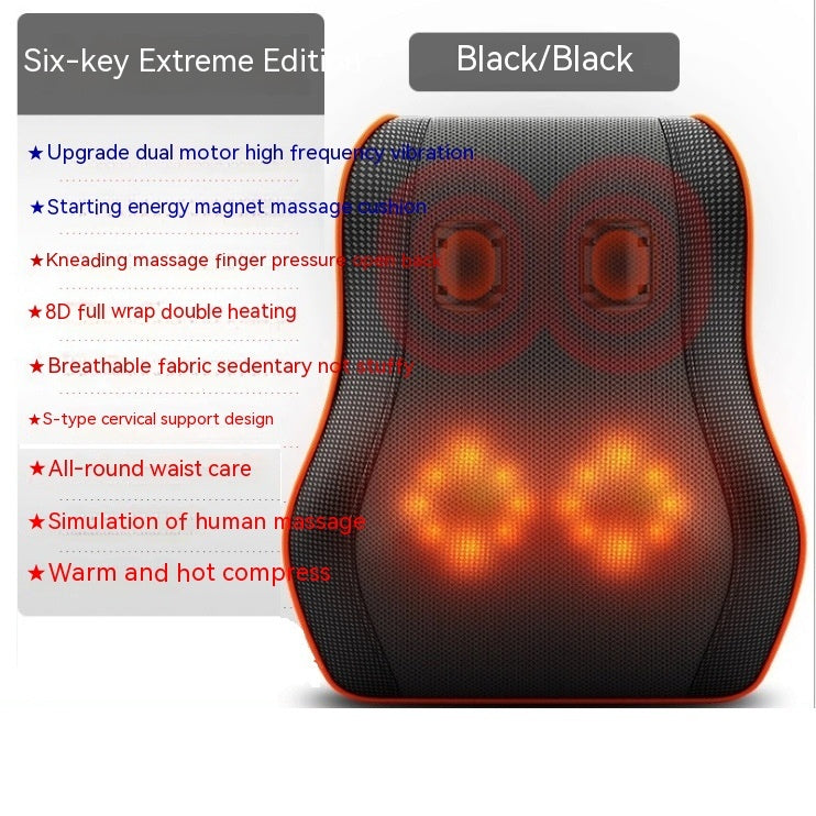 Electric Shiatsu Back &amp; Neck Massager Pillow with Heat – Full Body Massage Cushion