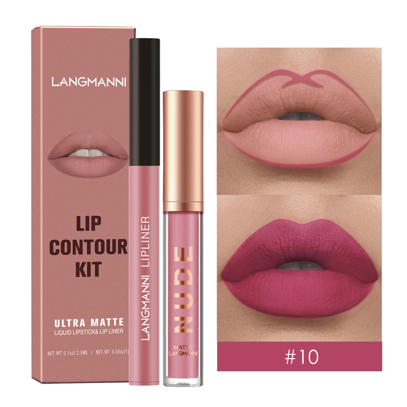 Langmanni Lip Liner-Lipstick Combination – Ultra Chic, Long-lasting Lips