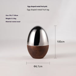 Modern Nordic Creative Walnut Stainless Steel Fruit Toothpick