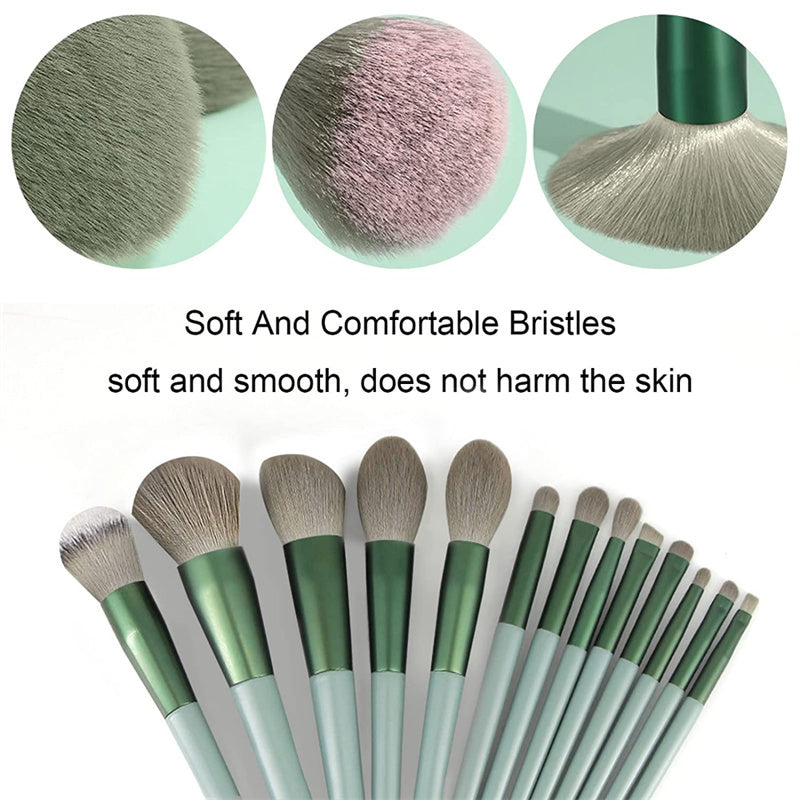 All-in-One 13pcs Makeup Brush Kit – Blend, Buff & Glow