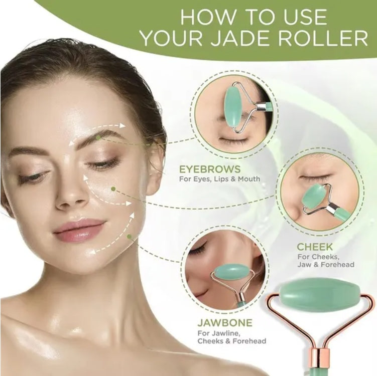 Luxury Jade Roller & Gua Sha Set – USA Only
