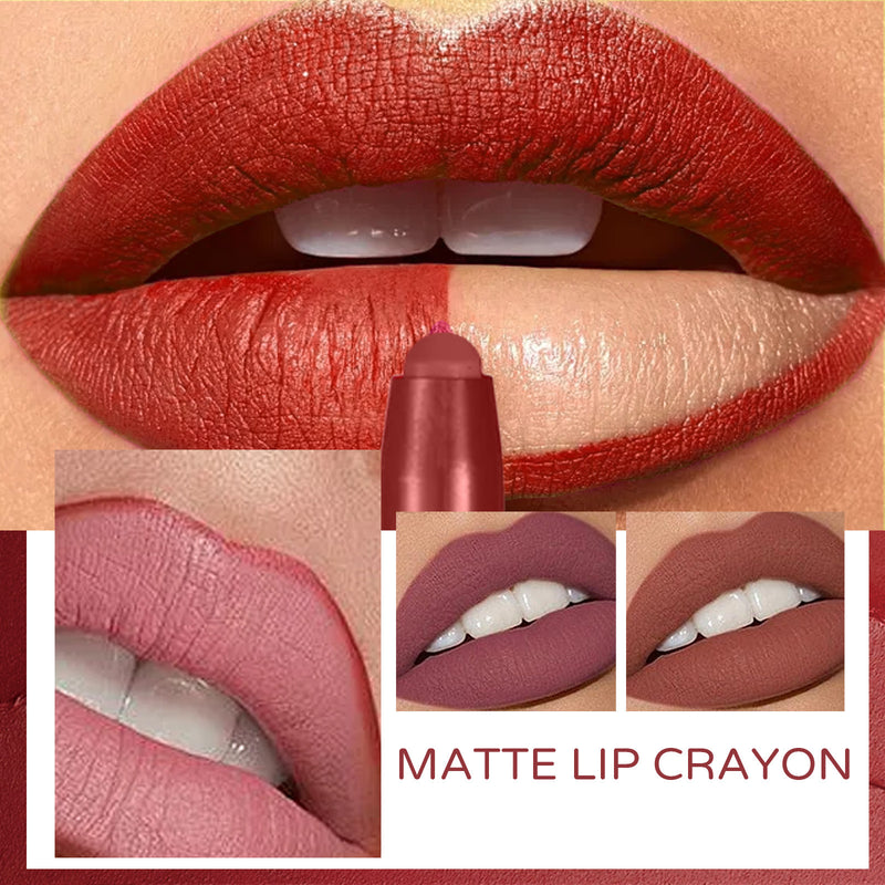 Matte Perfection Lip Crayon Set – 6 Natural Shades for Effortless Elegance