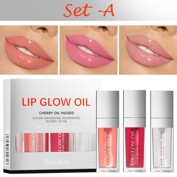 3-Pack Nourishing Lip Glow Oil – No-Stain, Daily Glam