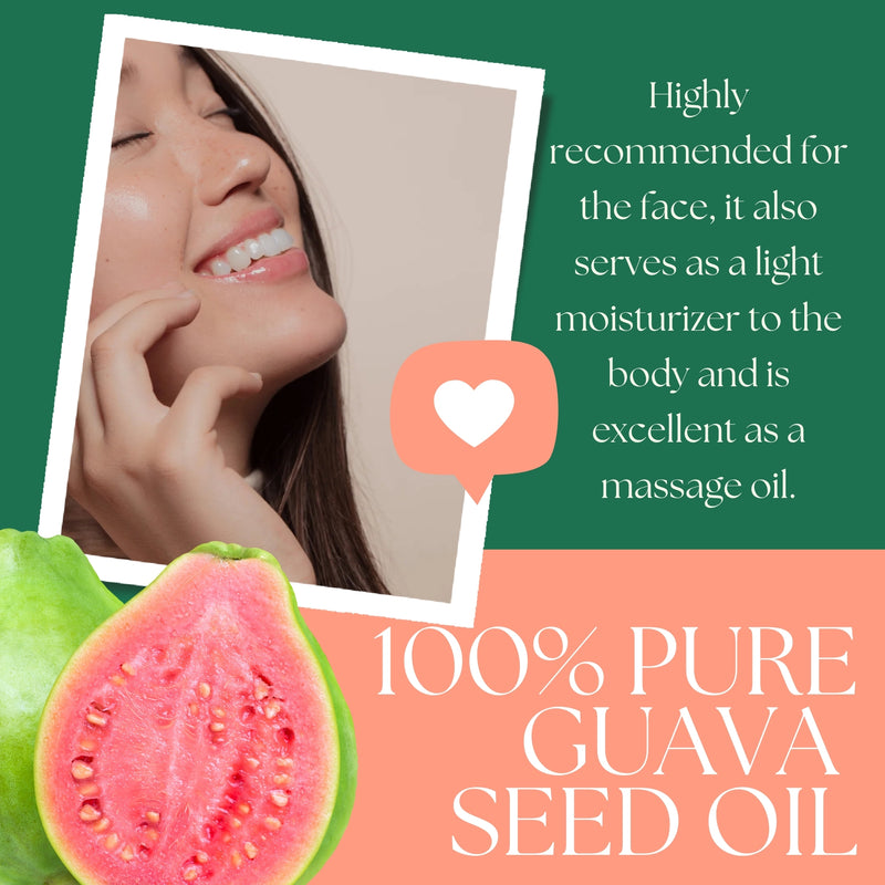 Organic Guava Seed Oil – Cold Pressed, Unrefined, Natural Skin & Hair Nourishment