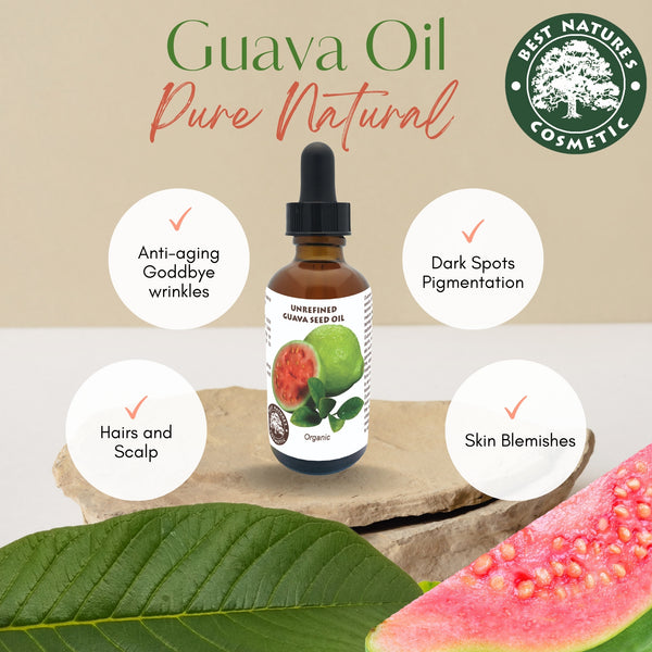 Organic Guava Seed Oil – Cold Pressed, Unrefined, Natural Skin & Hair Nourishment