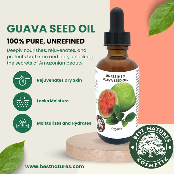 Organic Guava Seed Oil – Cold Pressed, Unrefined, Natural Skin & Hair Nourishment