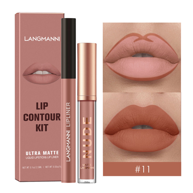 Langmanni Lip Liner-Lipstick Combination – Ultra Chic, Long-lasting Lips