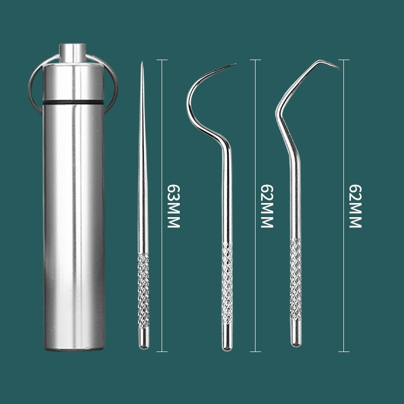 Stainless Steel Reusable Toothpick – Portable Cleaning Tool