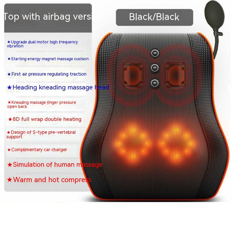 Electric Shiatsu Back &amp; Neck Massager Pillow with Heat – Full Body Massage Cushion
