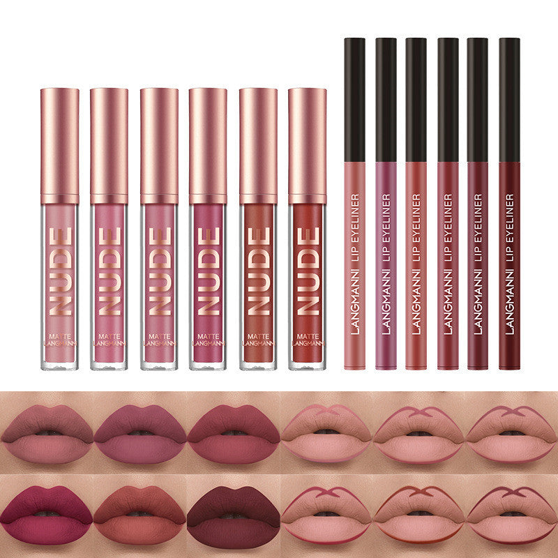 Ultimate Lip Beauty Set – 6 Matte Lipsticks & 6 Waterproof Lip Liners