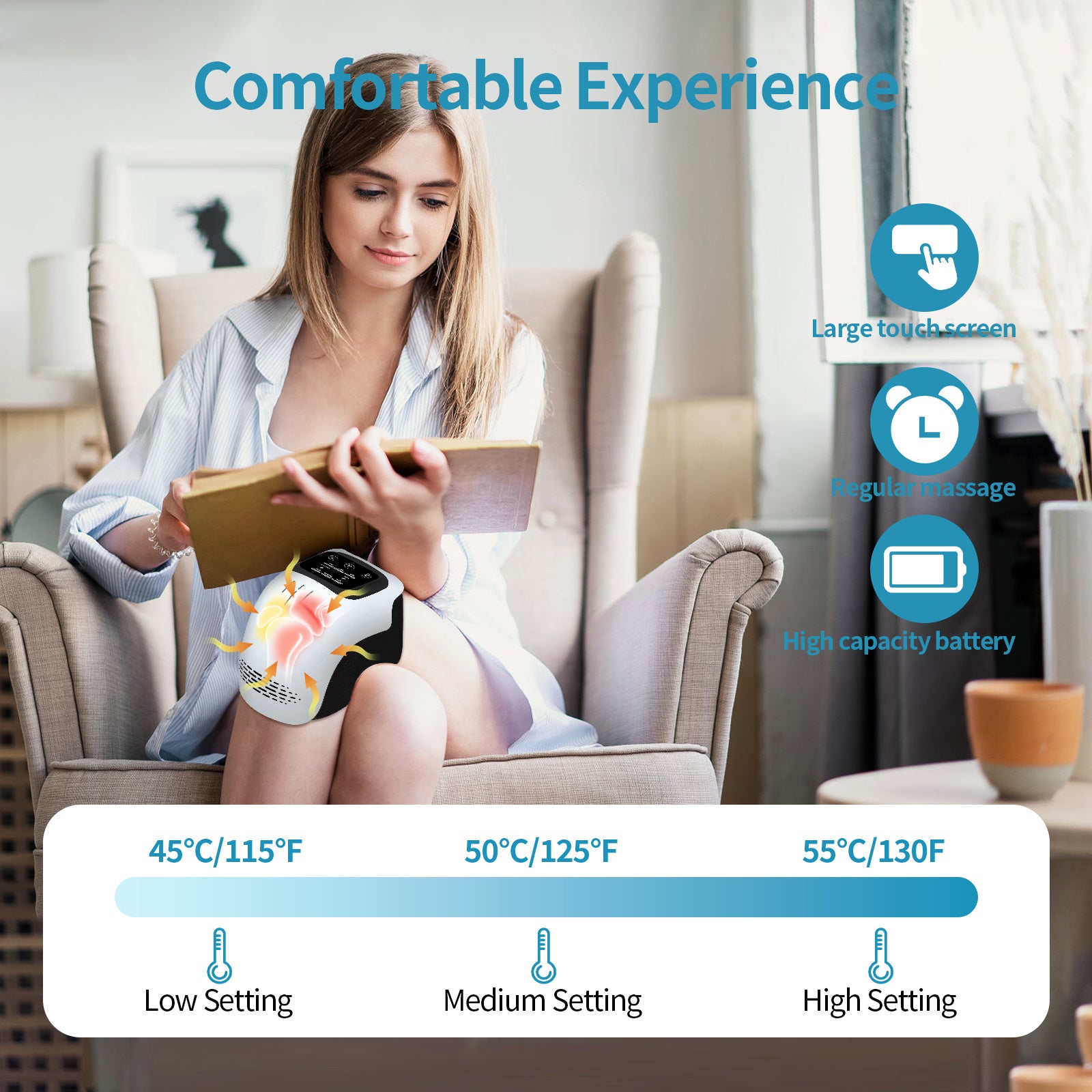 Intelligent Knee Massager – Advanced Physiotherapy Relief